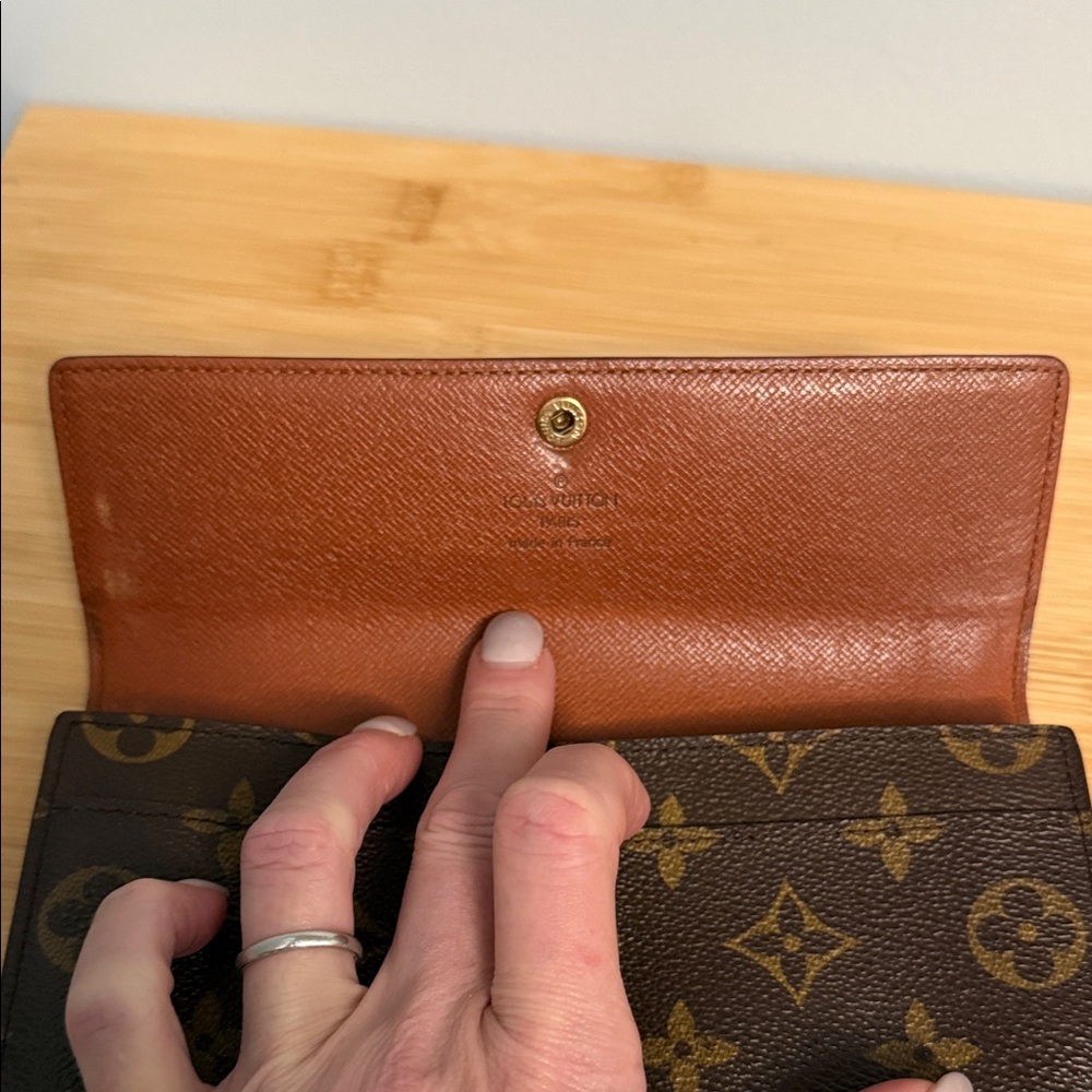Louis Vuitton Sarah Portefeuille Monogram Coated Canvas Long Wallet LV with COA - Picture 6 of 16